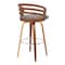 Armen Living Jayden 26" Counter Height Swivel Gray Faux Leather and Walnut Wood Bar Stool LCJYBAGRWA26 - alternate 4